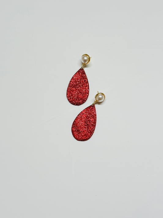 Glitter Raindrop Dangle